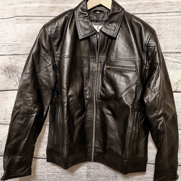 Mens Genuine Leather Jacket - Picture 1 of 16